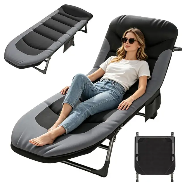 OVLRIJP Chaise Longue Jardin 6 Positions
