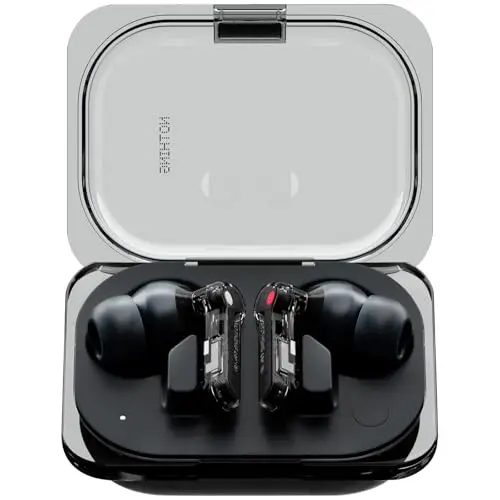 Nothing Ear (a) kopfhörer kabellos Bluetooth mit ANC, Bass-Enhance-Algorithmus und bis zu 42,5 Stunden Wiedergabezeit - Schwarz