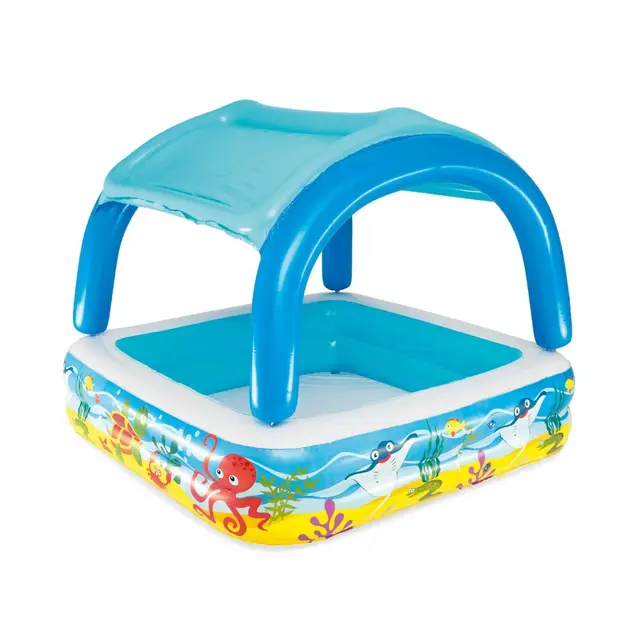 Bestway Piscine de jeu avec auvent bleu 140x140x114 cm 52192