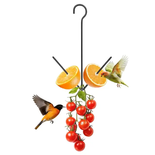 Vogelfutterhaus Für Oriole-Vögel - Obstspender Mit Haken Für Den Garten, Eisernes Vogelhäuschen Metall Futterstation, Wildvogelfutterspender | Dekorative Aufhängung Obsthaken Futterhaus Für Draußen