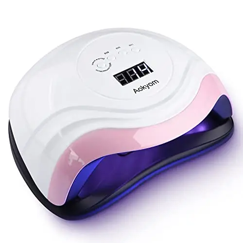 Lampe UV Sèche Ongles, Lampes à Ongles Professionnel,Séchage Rapide 4 Minuterie de 10s/30s/60s/99s,36 LEDs, Grand LCD Ecran Base Démontable