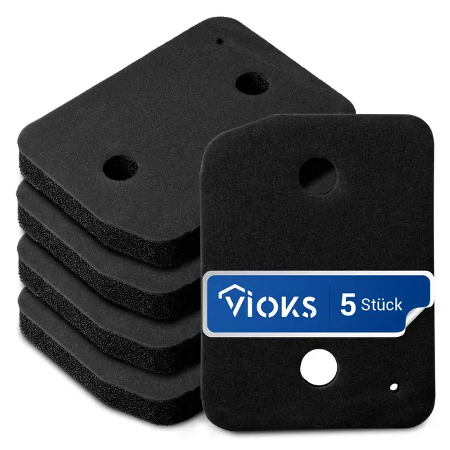 VIOKS Trockner Wärmepumpentrockner Filter Set 5x Ersatzfilter 207x155mm Мiele 9164761 Sockelfilter für Мiele Wäschetrockner Kondenstrockner