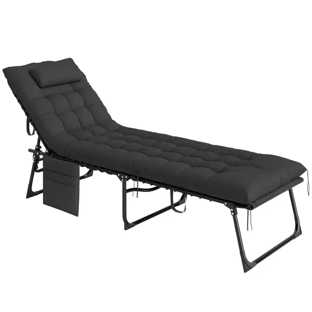 Outsunny Bain de Soleil Transat Pliant
