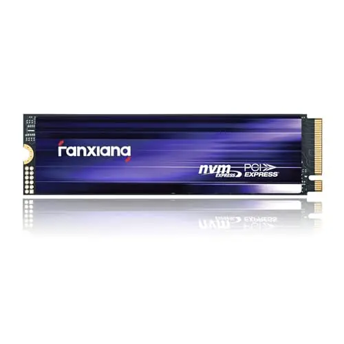 fanxiang S880 SSD 1To NVMe SSD M.2 2280 PCIe 4.0 Gen4x4 Disque SSD Interne 1 to, Jusqu'à 7300 Mo/s en Lecture, Compatible avec PS5 PC Gaming Ordinateurs de Bureau et Portables