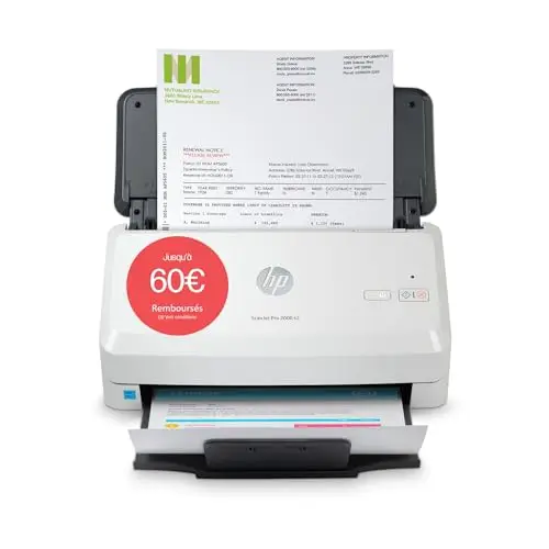 HP ScanJet Pro 2000 s2, 6FW06A, Scanner à numérisation Recto Verso, Ultra-Plat, 35ppm/70ipm, ADF 50 Pages, Gris