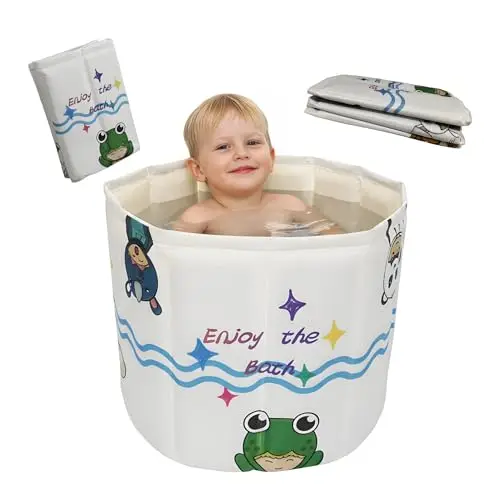 WAVYEASE Baignoire Pliable Enfant