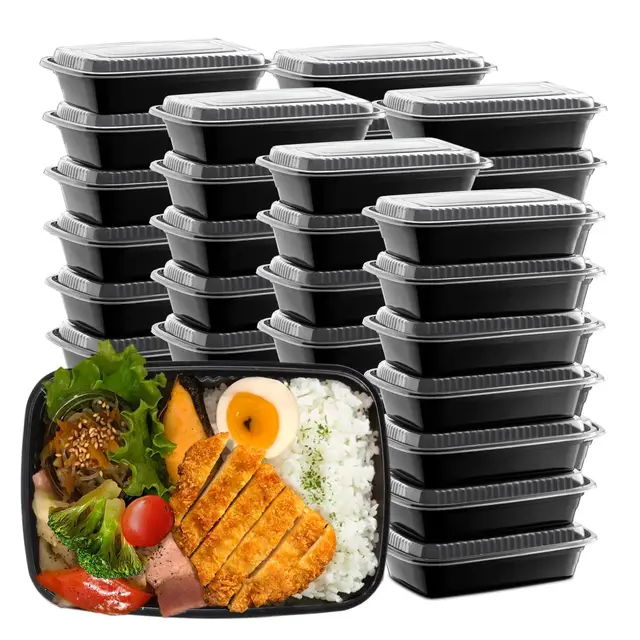 50 Pack 32 oz meal prep containers,Utilisation répétée Lunchbox mit Deckel,Pique nique en plein air peut être utilisé dans le micro ondes, lave vaisselle et réfrigérateur