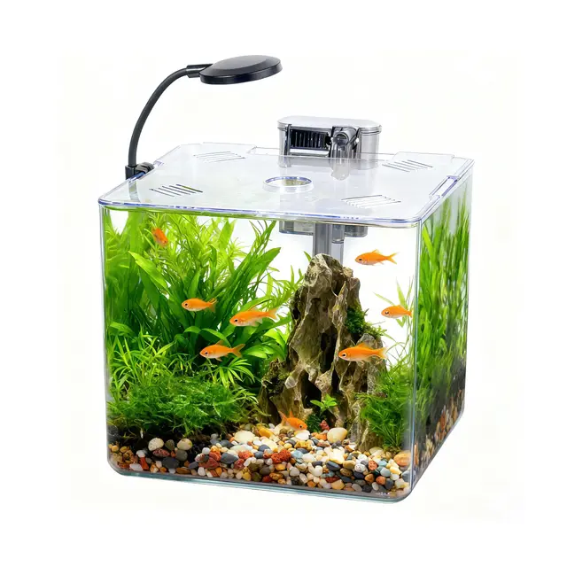 BEGONDIS Aquarium Komplettset 13L mit LED-Beleuchtung