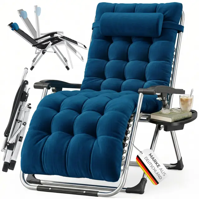 KESSER Chaise Longue Bain de Soleil Bleue