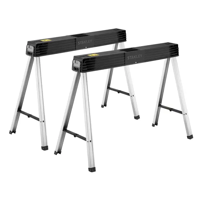STANLEY Tréteaux Métalliques Pliants 340Kg (Paire), 1-97-475