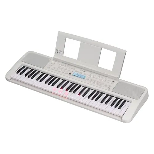 Yamaha EZ-310 Clavier portable pour débutants, de guide lumineux et 61 touches tactiles avec une polyphonie de 48 notes, 2 leçons en ligne avec le professeur de l'école de musique Yamaha incluses
