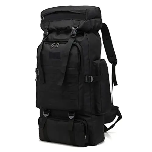 Sac à dos de randonnée homme 60L-80L sac à dos militaire tactique étanche sac à dos de survie MOLLE grand sac a dos randonnee voyage pour l'escalade, le camping, le chasse