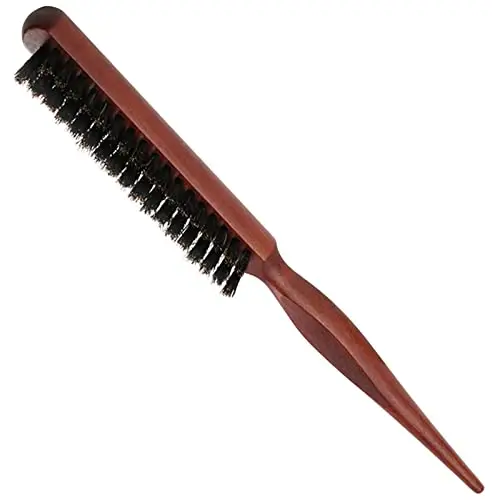 Sularpek Teasing Brosse à Cheveux en Poils de Sanglier, Professionnelle Brosse Cheveux, Brosse de Salon de Poils de Sanglier pour Femmes Hommes, pour Cheveux épais, ondulés, secs ou abîmés