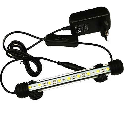 LED Éclairage Aquarium Lampe, LED Aquarium Light (Blanc 18cm) | Amphibious LED Fish Tank Lighting Lumière de Plongée, Sous l'eau, Submersible