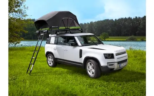 BERGER CampLodge Tente de toit pour 2 personnes | Tente de toit de voiture avec lumières LED | Coffre de toit de voiture étanche adapté à toutes les saisons