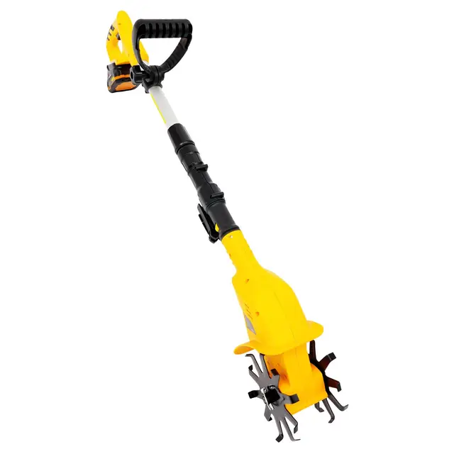Motobineuse sans fil avec 250 tr/min, 20 V avec autonomie de 40 minutes, bineuse électrique avec profondeur de fraisage de 25 cm pour le traitement du sol et le désherbage