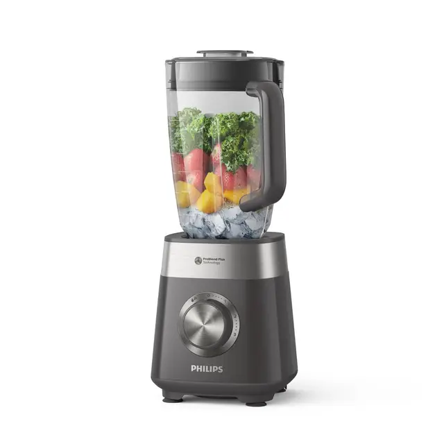 Philips Blender mixeur Séries 5000 - Puissance 1000W, Capacité de 2 litres,Technologie ProBlend Plus, Pièces résistantes au lave-vaisselle, Noir (HR3020/20)