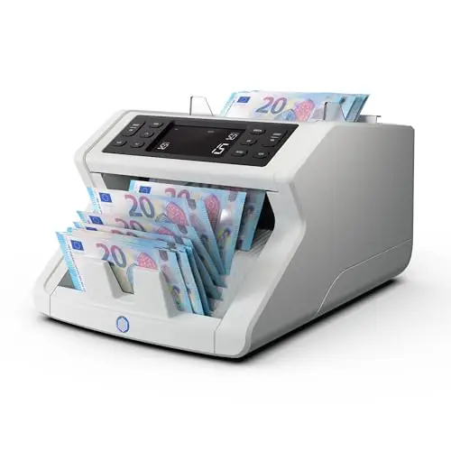 Safescan 2210 compteuse de Billets Qui Compte Les Billets triés - Compteur de Billets avec détection de Faux Billets sur 2 Points - Machine à Compter Les Billets triés de Toutes Les devises