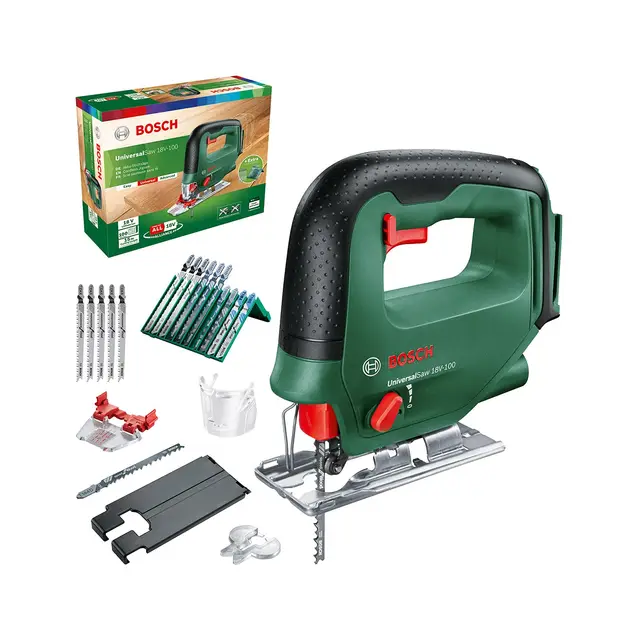 Bosch Scie sauteuse sans fil UniversalSaw 18V-100 (système 18 V, sans batterie, lot de 15 lames, emballage en carton) – Edition Amazon