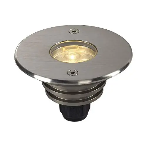 SLV DASAR LV Lampe d'extérieur; encastrable de sol rond inox 316; 40 °; 6 W; Power LED; 3000 K; IP67 233500