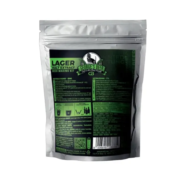 Beer & Wine - George's Kit de Fermentation de la bière 5 l - Bière Artisanale Maison - Kit de Fermentation de Malte - Kit de Production de bière - Idée Cadeau (Malt Lager)