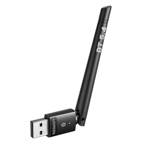 UGREEN Dongle Bluetooth 5.4 Antenne Clé Adaptateur USB pour PC Haute Portée pour Écouteurs Casque Clavier Souris Manette de Jeu Plug Play Windows 11 10 8.1