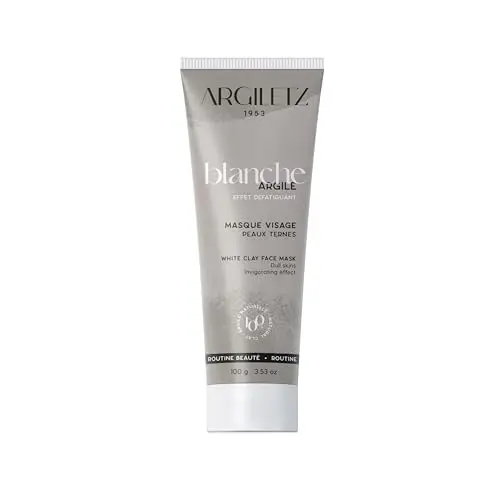 Argiletz Masque Argile Blanche Prête À L’Emploi 100g – Soin Visage, Peaux Ternes – Argile Naturelle Adoucissante – Éclat, Douceur – Idéal Pour Visage Cou Décolleté - Texture Onctueuse
