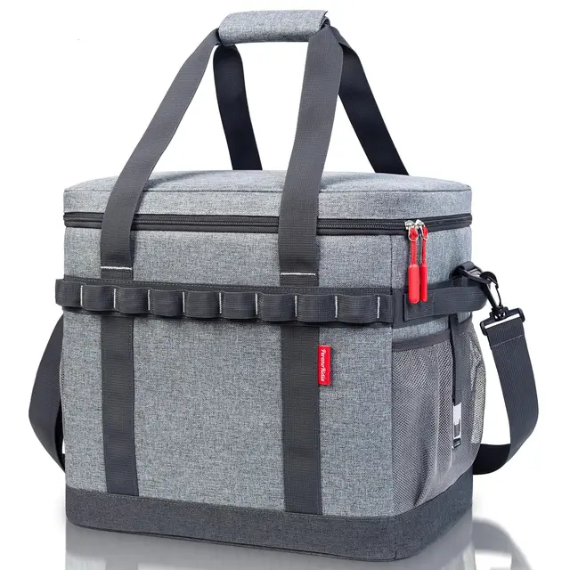 Sac Isotherme 40L, 12 Heures Refroidissement, Grand Glaciere Souple Isotherme Portable pour Repas Homme & Femme avec Plusieurs Poignées, pour Pique-Nique, Camping, Voiture, Plage