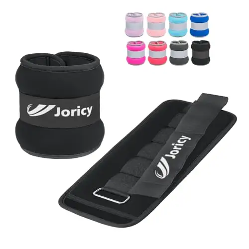 JORICY Poids Cheville Poids de Poignet Poids pour Cheville 1 2 3 4 5 6 8 10 kg la Paire Poids Poignets pour Perte de Poids, Bracelets Lestés pour Exercice Marche Jogging Poids Musculation