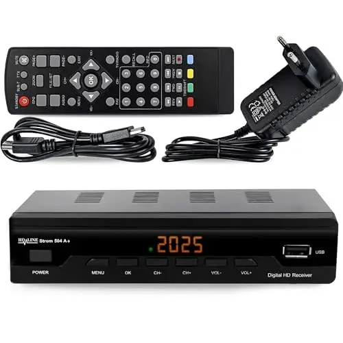 Strom 504 A+ Décodeur TNT Full HD -DVB-T2 - Compatible HEVC264 - (HDMI,Péritel, USB, Digital Plus) Noir