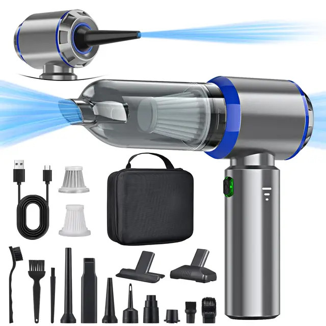 Aspirateur à Main 3 en 1-28 000 PA - Puissant - 3 Vitesses - 240 000 TR/Min - pour Voiture, Cuisine, PC, canapé, Bureau, Maison et Poils d'animaux