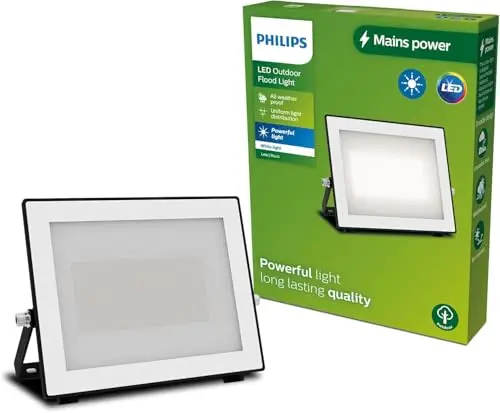 Philips Lois Projecteur Extérieur, 50 W, 3000 K, Noir