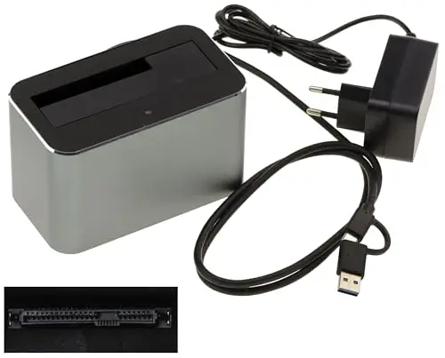 KALEA-INFORMATIQUE Docking Station USB 3.0 5G pour Disque SAS 2.5 ou 3.5 avec connecteur SFF-8482, inteface USB A ou C, Alimentation 12V 3A, Structure Aluminium