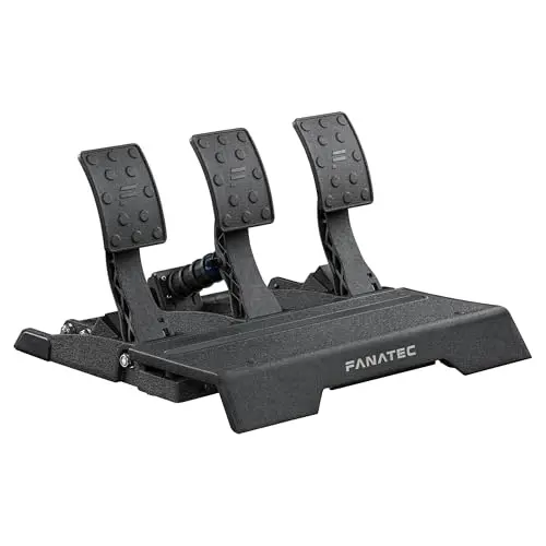 FANATEC Sim Racing CSL Elite Pedals V2 Sim Racing – PC, PS5, PS4 | Jeu de 3 Pédales (Embrayage, Frein, Accélérateur), Système de Frein à Cellule de Charge Double Étape, Capteurs à Effet Hall
