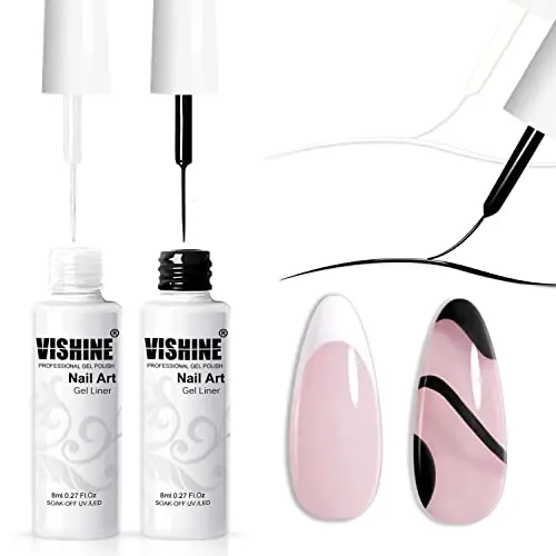 Vishine Vernis Semi-Permanent Blanc Noir