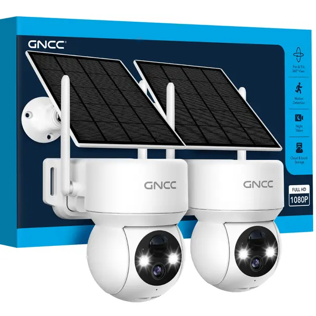 GNCC Caméra Surveillance Extérieure Solaire