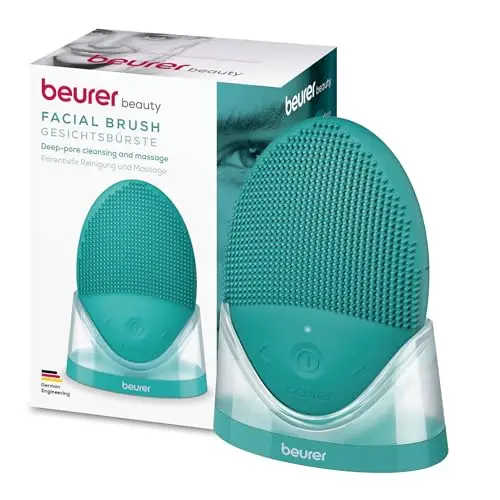 Beurer FC 52 Laguna Brosse visage, brosse nettoyante en silicone, nettoyage en profondeur des pores et massage de la peau, résistante à l'eau, convient à tous les types de peau