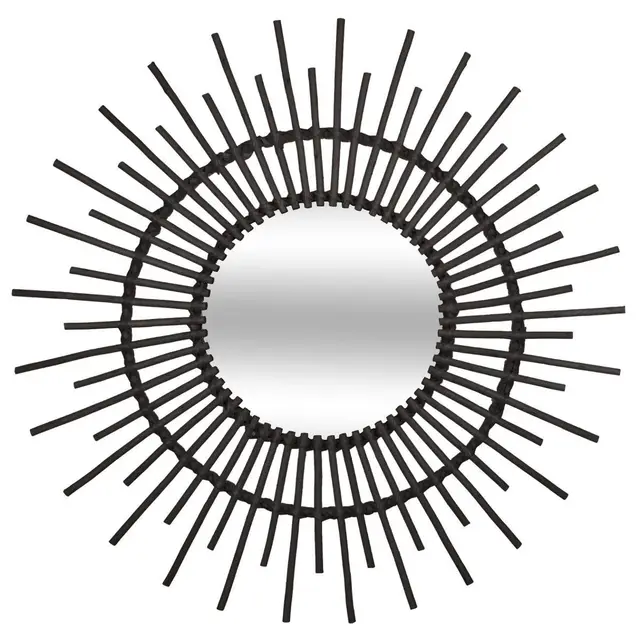 Univers Decor Miroir rotin noir 76 cm