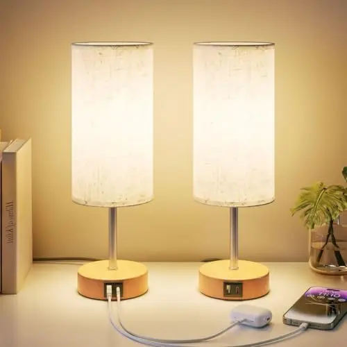 UPXNBOR Lot de 2 Lampes de chevet