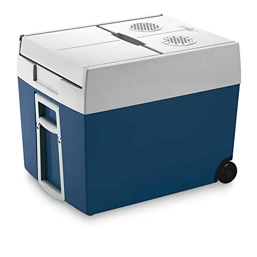 Mobicool MT48W glacière électrique 48L – 12V et 230V – Glacière portable avec roues pour camping, voiture, camion et activités outdoor – Refroidissement puissant en déplacement – Bleu