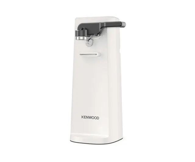 Kenwood CAP80.000WH Ouvre-boîte électrique multifonction 3 en 1 avec aiguiseur de couteaux intégré, ouvre-boîte et décapsuleur, avec enrouleur de câble, blanc