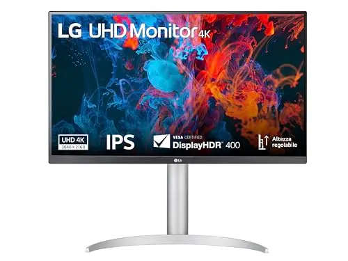 Lg 27up650K-W.aeu Monitor Pc 68,6 Cm [27] 3840 X 2160 Pixel 4k Ultra Hd Led Bianco (lg Lcd 27up650K-W 27 White)