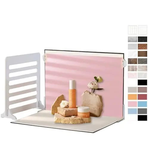 Lot de 14 Toiles de Fond pour Photos de Petits Produits - 28 Motifs - Accessoires Plats pour Bijoux, Maquillage (40,6 x 29,2 cm)