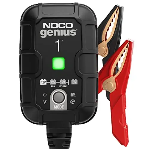 NOCO GENIUS1: Chargeur de Batterie Intelligent 1A 6V/12V – Maintien Automatique, Charge Lente & Désulfateur – Protection Surcharge & Compensation Température – pour Batteries Plomb & Lithium