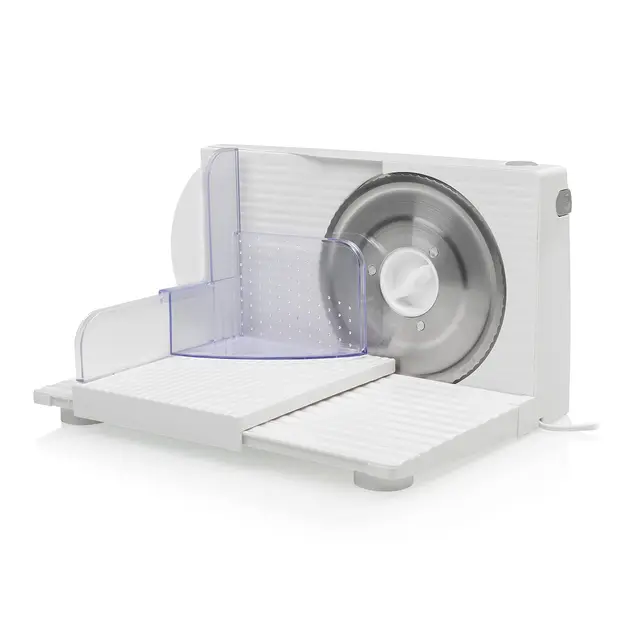 Tristar acier inoxydable Trancheuse électrique pliable - Avec poussoir - Épaisseur de tranche réglable - 150W - EM-2098