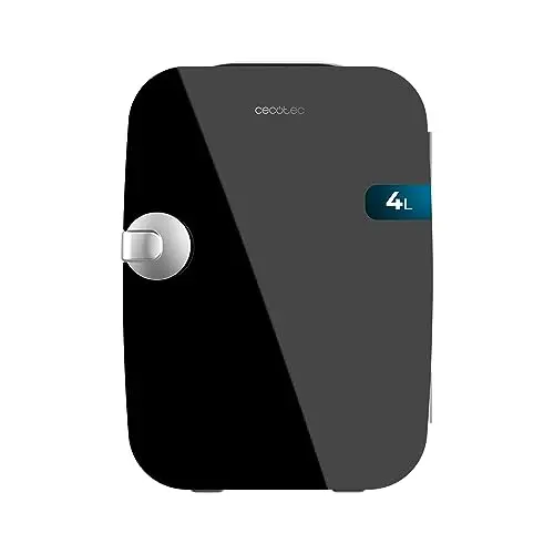 Cecotec Mini Réfrigérateur Bolero MiniCooling 4L Río Black, Fonctionnement 12V-220V, Compatible avec voitures et caravanes, Fonction de refroidissement et de chauffage, Plage de température 5-65º