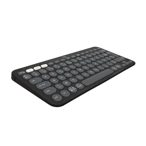 Logitech Pebble Keys 2 K380s clavier sans fil Bluetooth multidispositif, raccourcis personnalisables, fin et portable, Easy-Switch pour Windows, macOS, iPadOS, Android, ChromeOS, FR AZERTY - Graphite