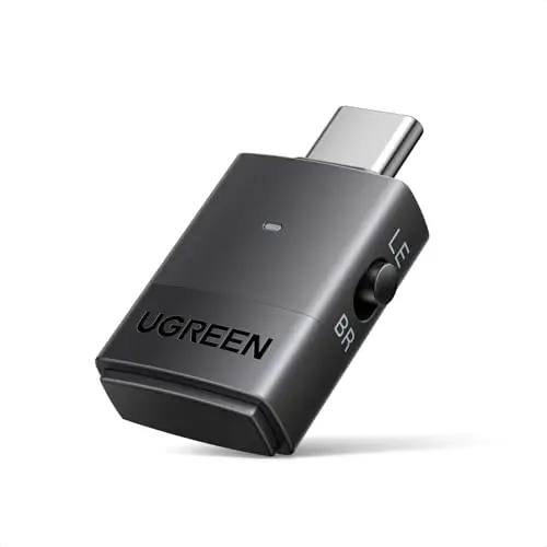 UGREEN Le Audio Dongle Bluetooth 6.0 Clé Adaptateur USB C Faible Latence Supporte Le Mode BR Auracast Unicast Compatible avec Switch 2 Console PS5 PS4 PC Supporte Casque de Jeu Écouteur Enceinte