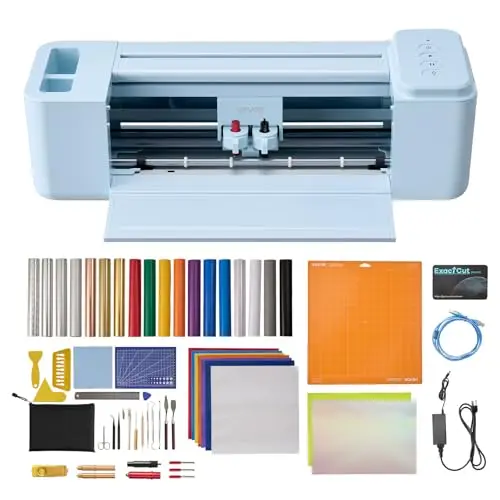 VEVOR Machine de Découpe Capacité 305 mm, Découpe Vinyle de Bureau, pour Cartes Personnalisées Scrapbooking Décoration DIY, Compatible avec Mac, Windows, Android et iOS, avec Accessoires et Outils