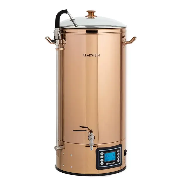 Klarstein Kit Biere a Faire Soi Meme, Kit de Brassage Bière Complet avec Cuve de Brassage de 3000W, 50L, Acier Inoxydable, Mode Automatique, Kit Fabrication Biere, Cuve de Fermentation, Kit Brasseur